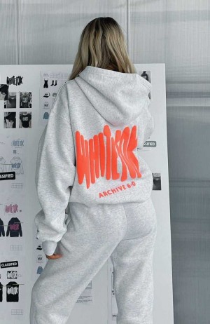 White Fox Archive 6.0 Oversized Hoodie Cloudburst | RFKPWY-079