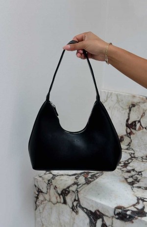 White Fox Becca Shoulder Bag Black | NURYQE-367