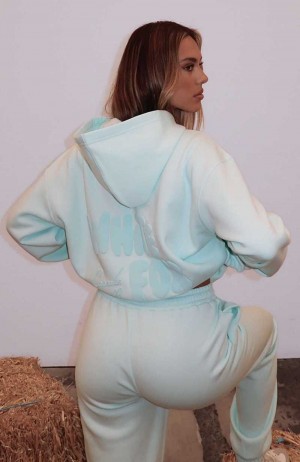 White Fox Capsule 9 Star Of The Moment Oversized Hoodie Mint | LXRMQV-597