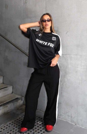 White Fox Checking Up On You Oversized Jersey Black | HSNCLW-940