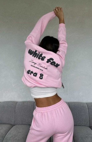 White Fox Era 8 Oversized Hoodie Marshmallow | KMRBFY-614