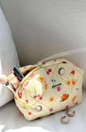 White Fox Getting Ready Cosmetic Bag Fruit Salad | FQKNPC-581