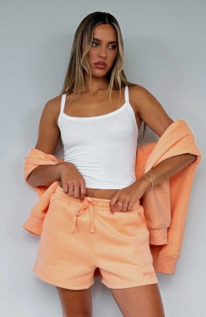 White Fox Leisure Edition Lounge Shorts Peach | DSJMVU-392