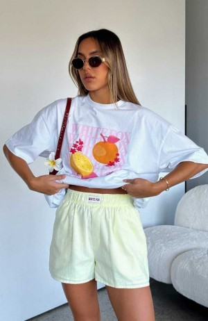 White Fox Nothing But Love Shorts Lemon | LNHJIC-469