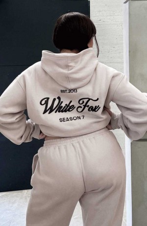 White Fox Season 7 Oversized Hoodie Overcast | IJDGXL-782