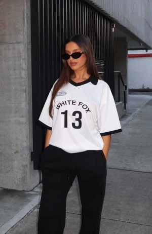 White Fox Take The Chance Oversized Jersey White | DRKOHN-049