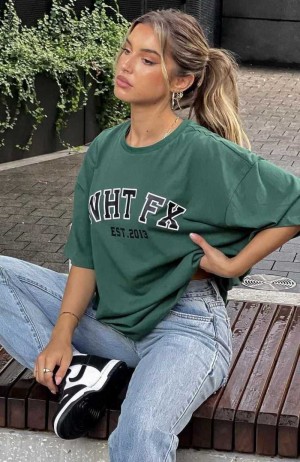 White Fox Varsity Tee Green | WVFCLT-169