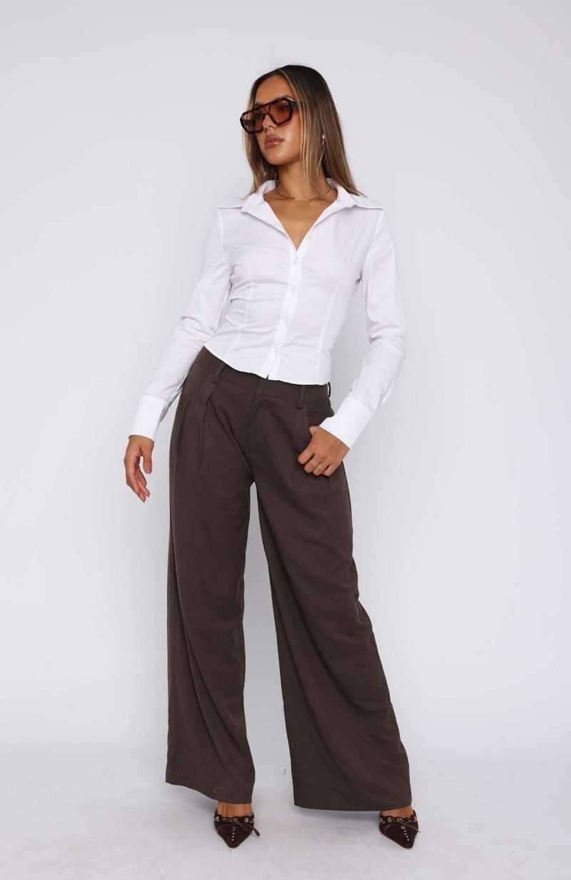 White Fox All She Is Pants Chocolate | RTIGLV-839