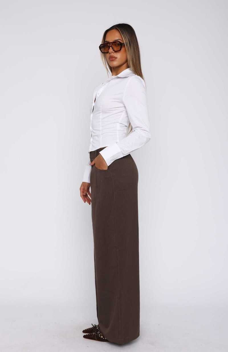 White Fox All She Is Pants Chocolate | RTIGLV-839