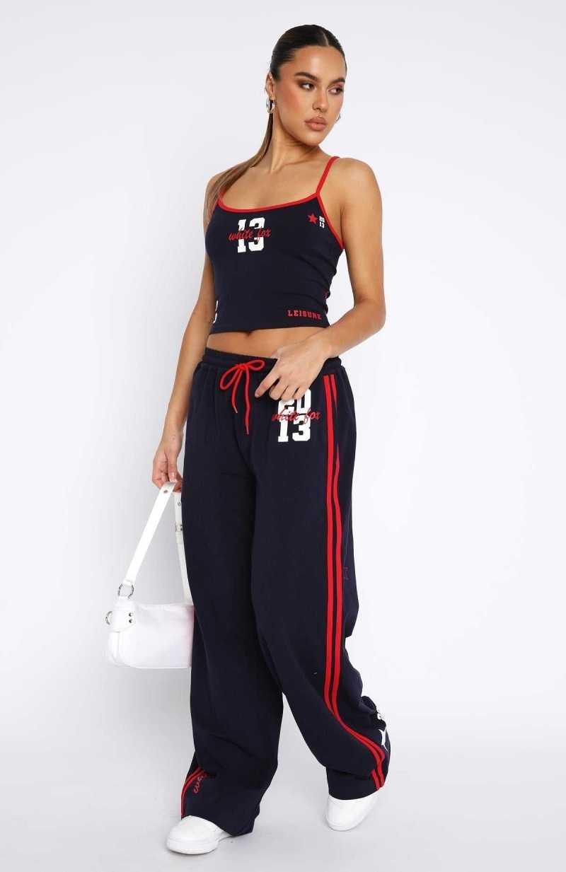 White Fox All Star Season Track Pants Navy | HOQJUW-329