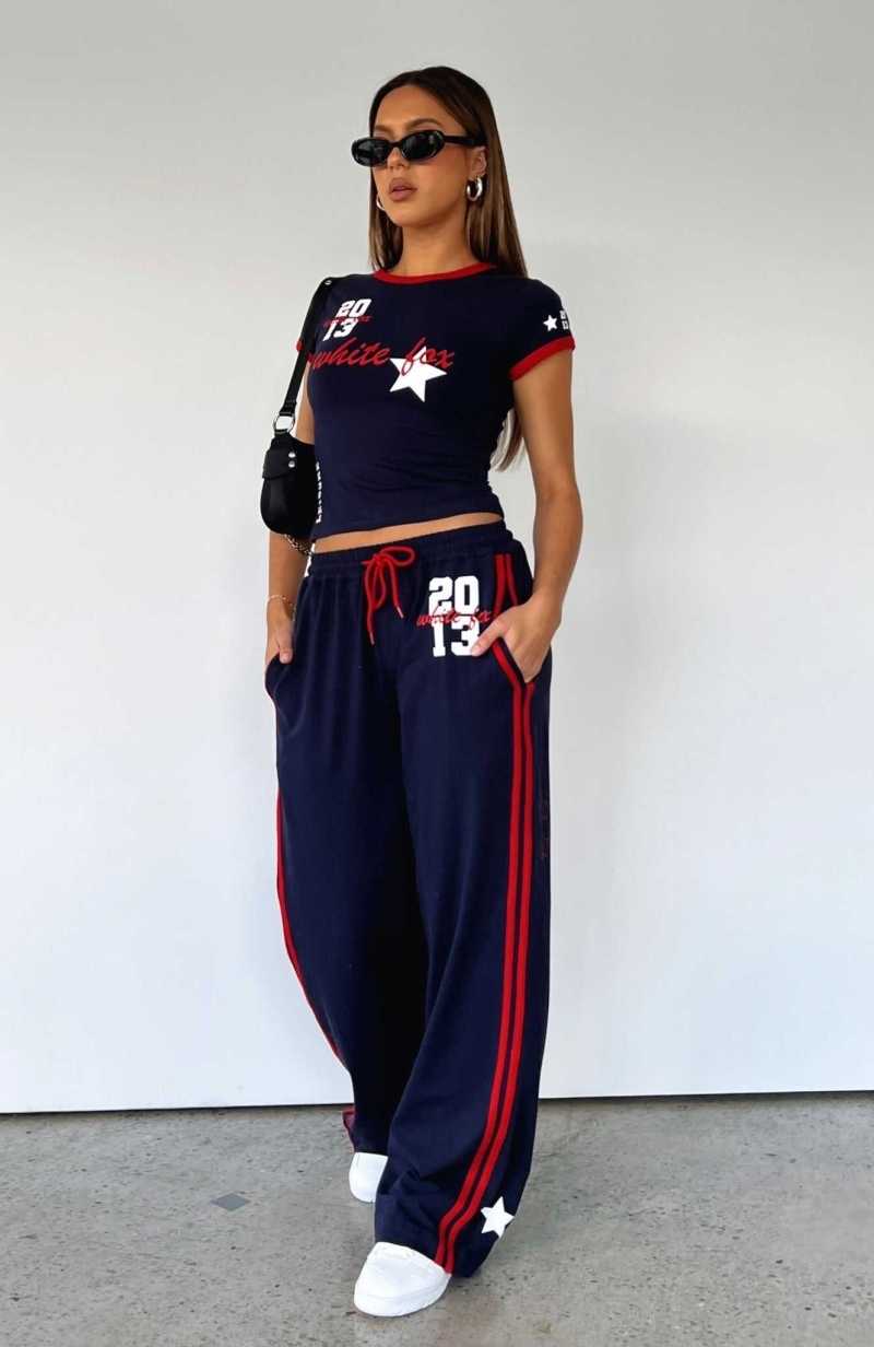 White Fox All Star Season Track Pants Navy | HOQJUW-329