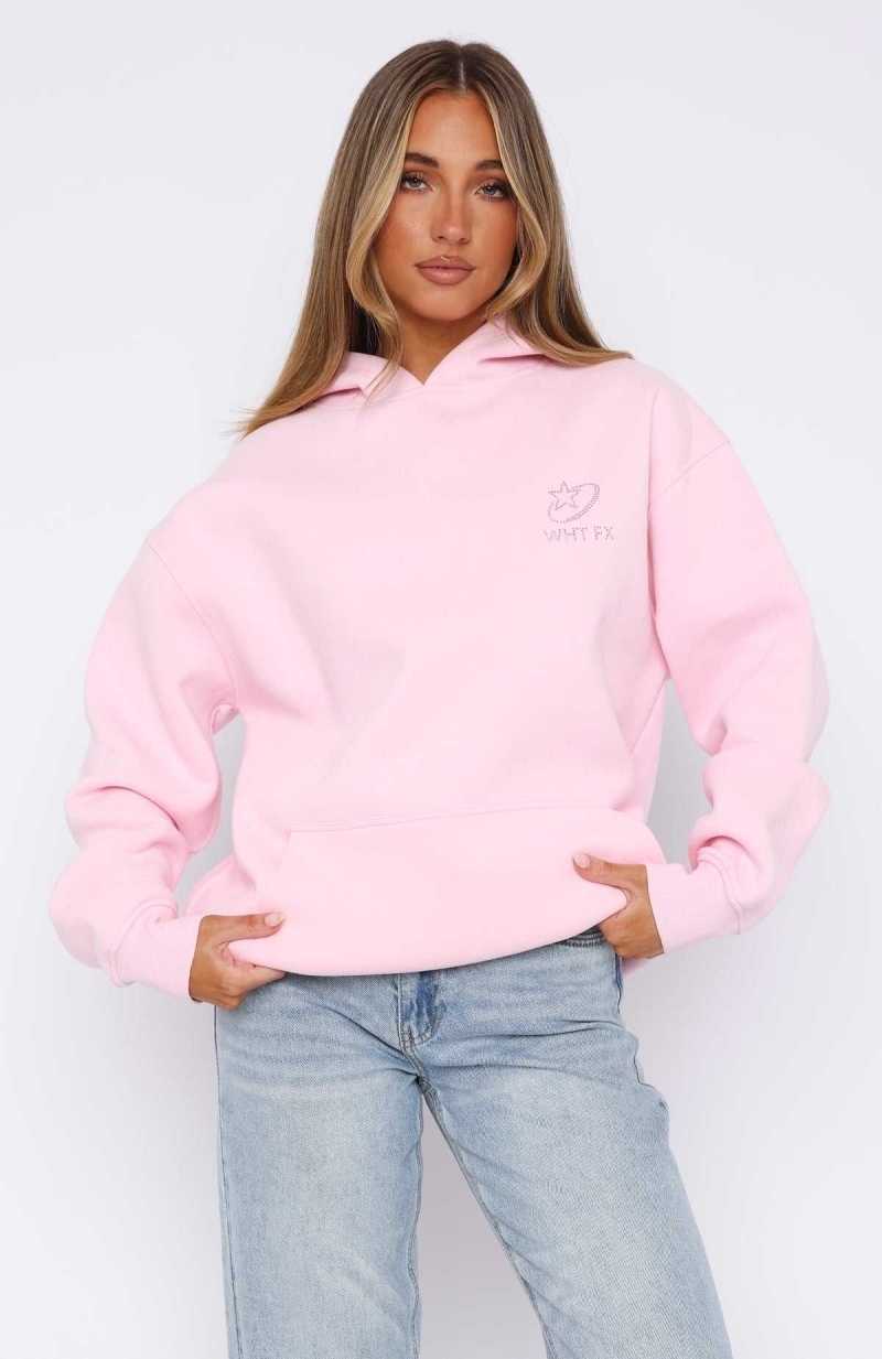 White Fox Always Shining Oversized Hoodie Posy | MVBSWG-321