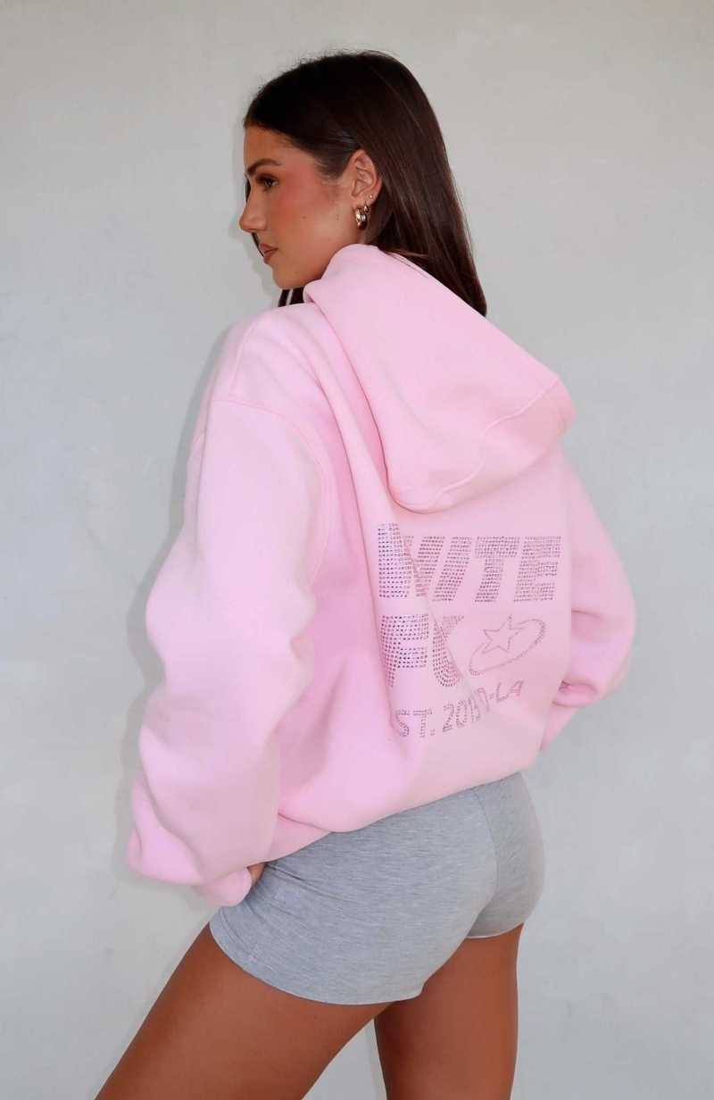 White Fox Always Shining Oversized Hoodie Posy | MVBSWG-321