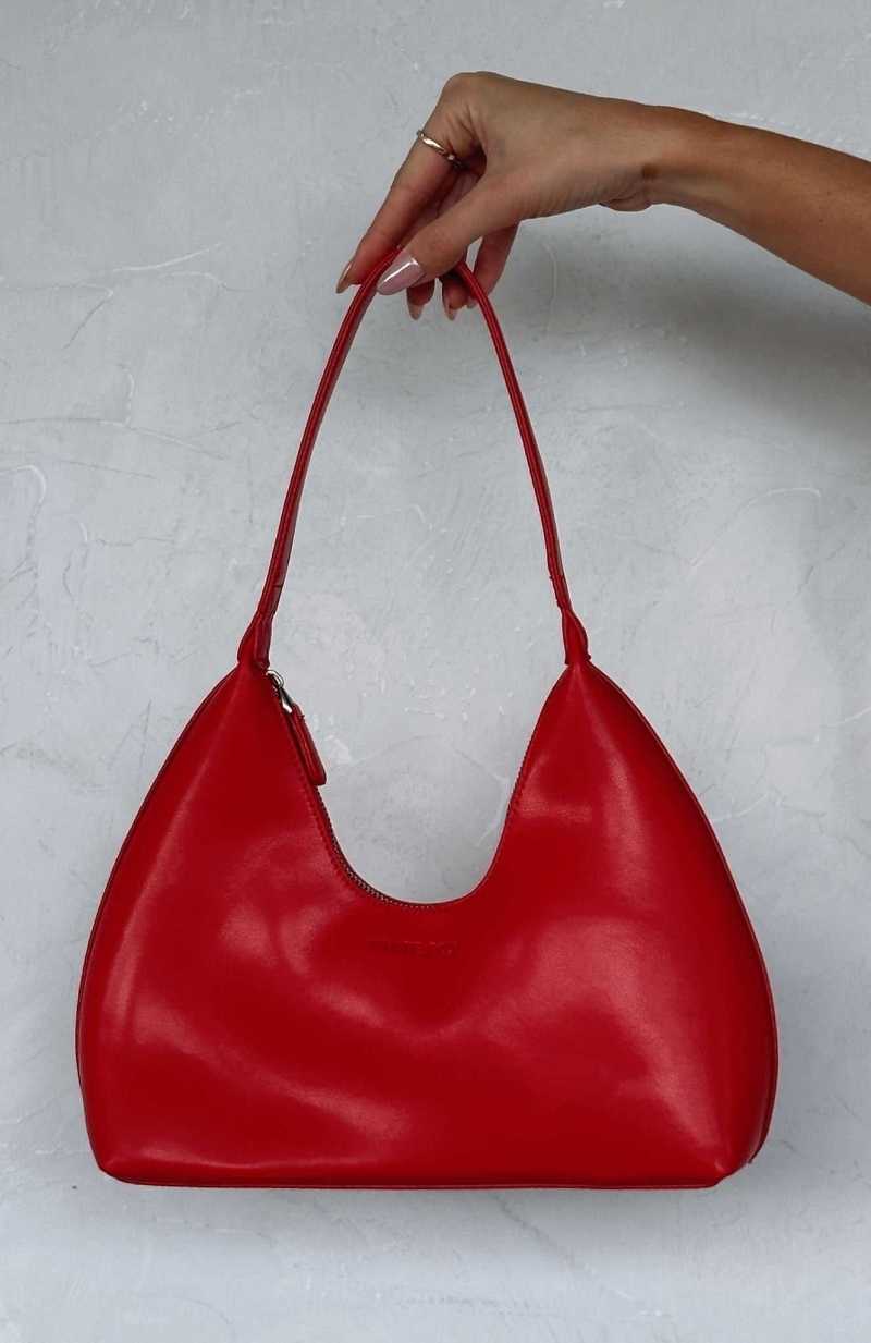 White Fox Becca Shoulder Bag Red | LHXADM-590