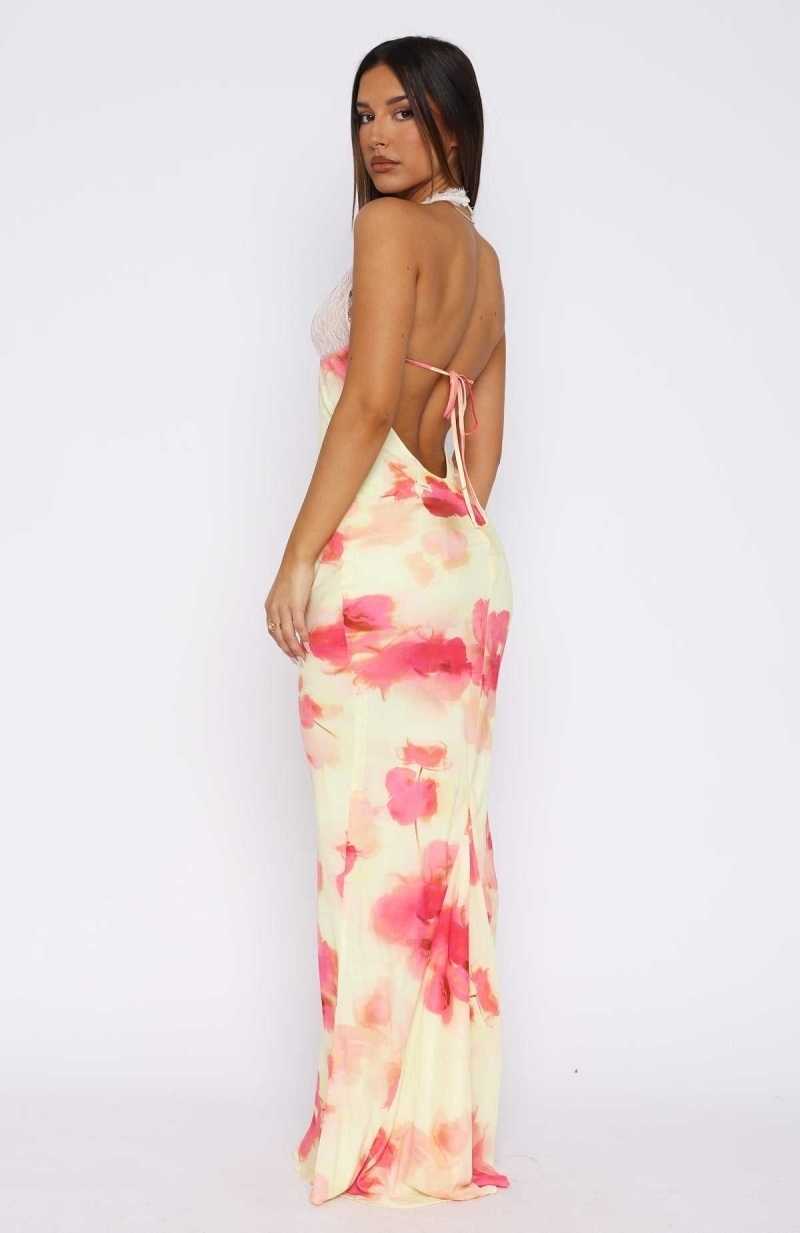 White Fox Beyond The Stars Maxi Dress Summer Sun | ZPGYNW-376