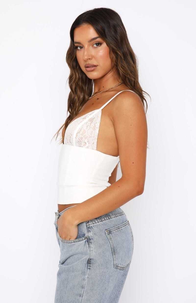 White Fox Blessed Life Bustier White | AGNTCO-431