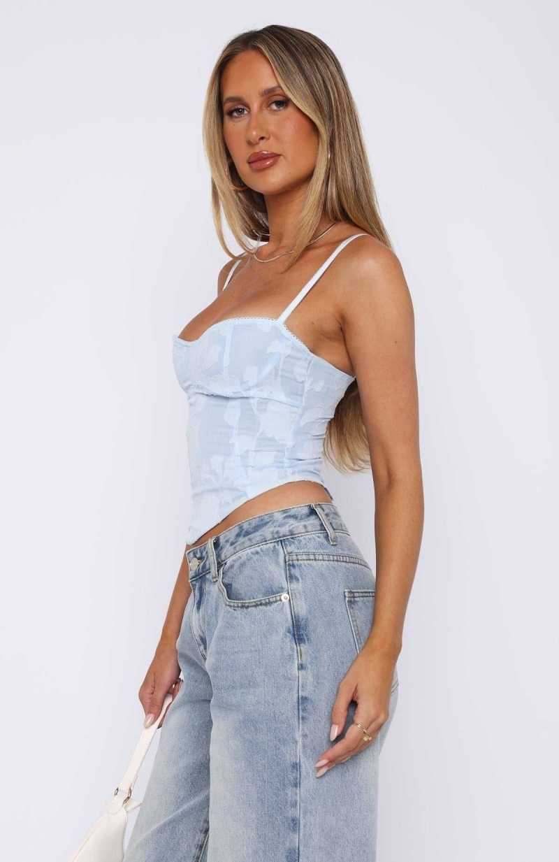 White Fox Broken Dreams Bustier Baby Blue | BEAWPS-174