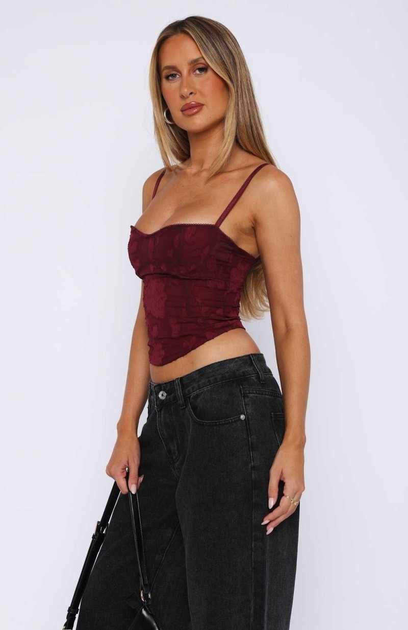 White Fox Broken Dreams Bustier Wine | TWNIXL-912