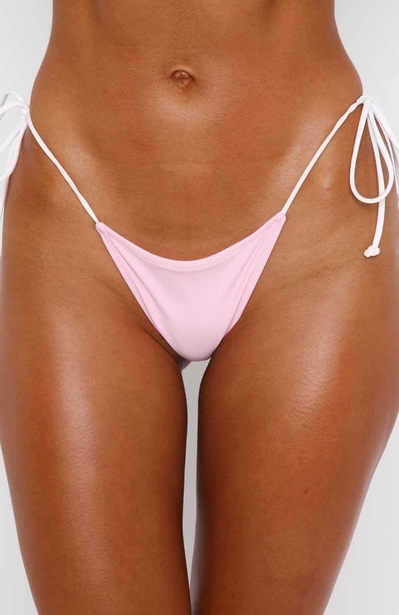 White Fox Cabo Bottoms Pink/White | AKPMDH-543