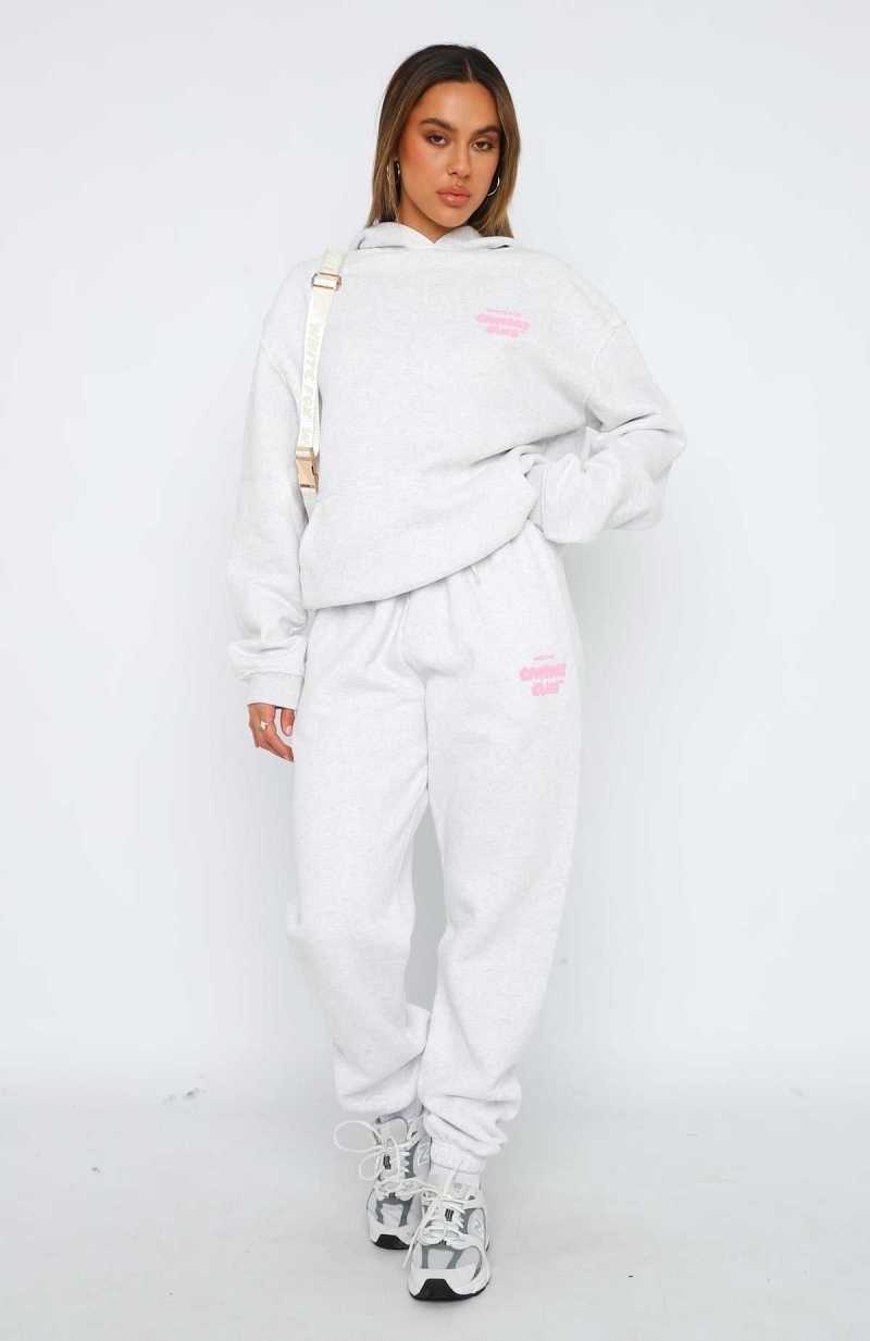 White Fox Comfort Club Sweatpants Mist | CIDABX-095