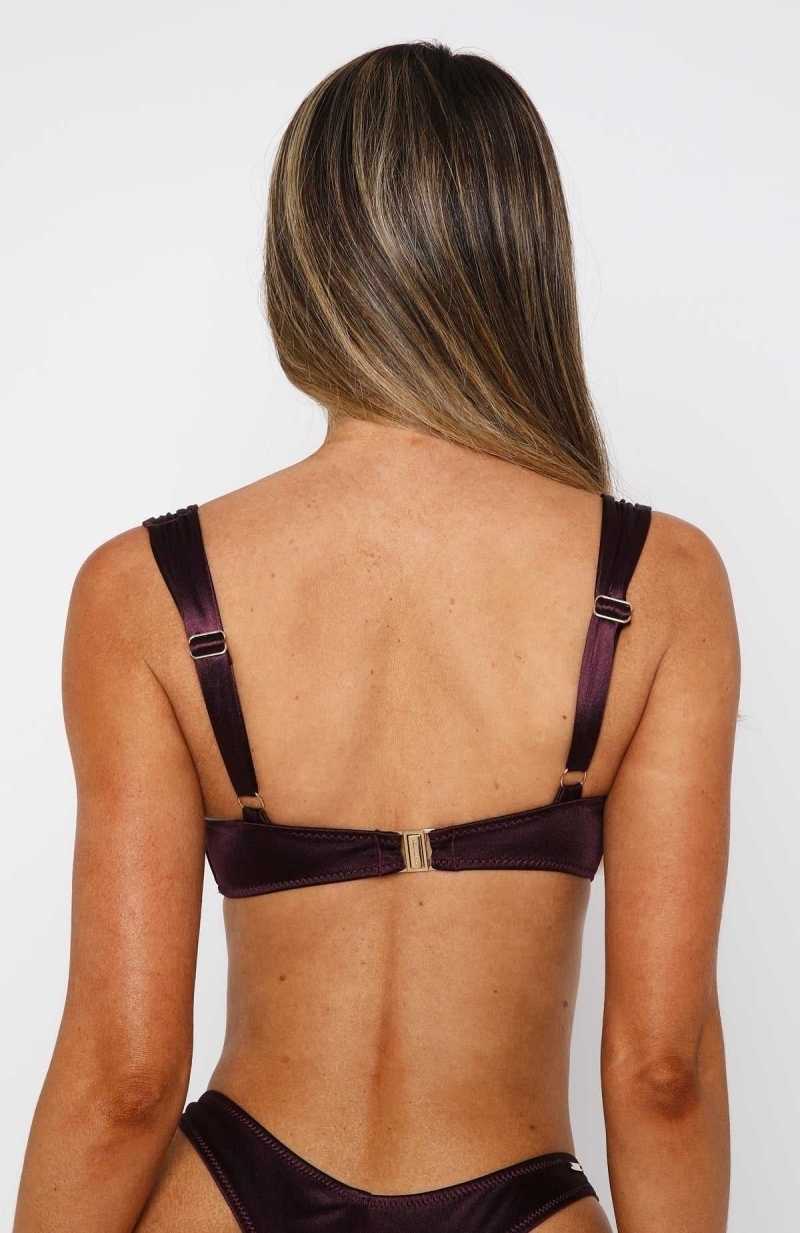 White Fox Dani Bikini Top Plum | BIEKSX-602