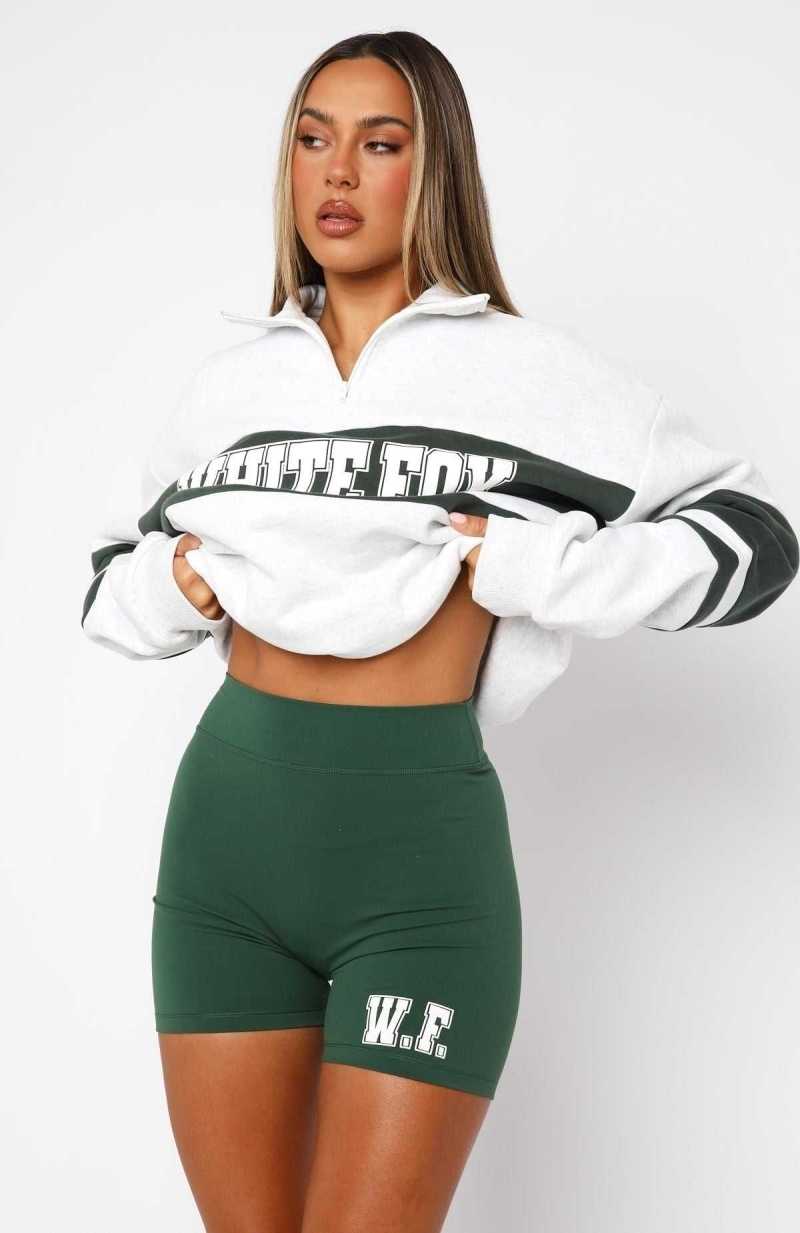 White Fox Decade Classics Varsity Bike Shorts Green | FBYZLD-340