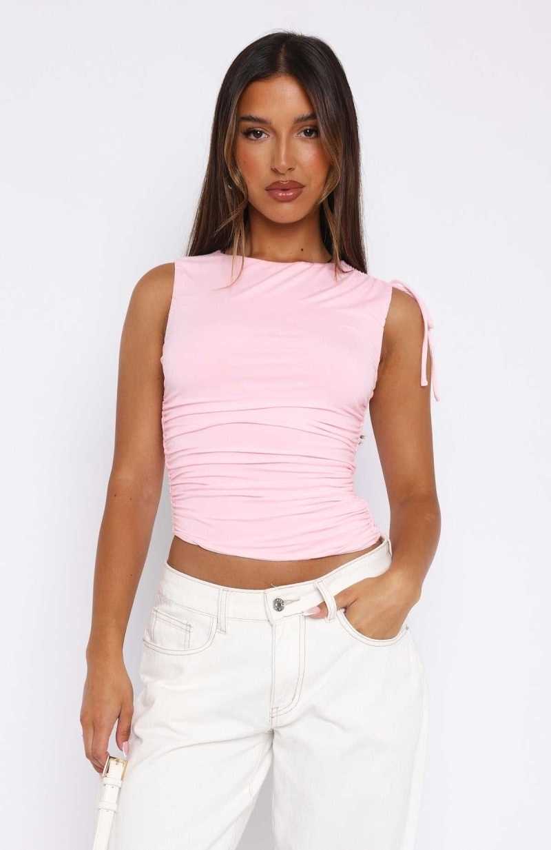 White Fox Deleted Scenes Top Baby Pink | ZGIQND-973