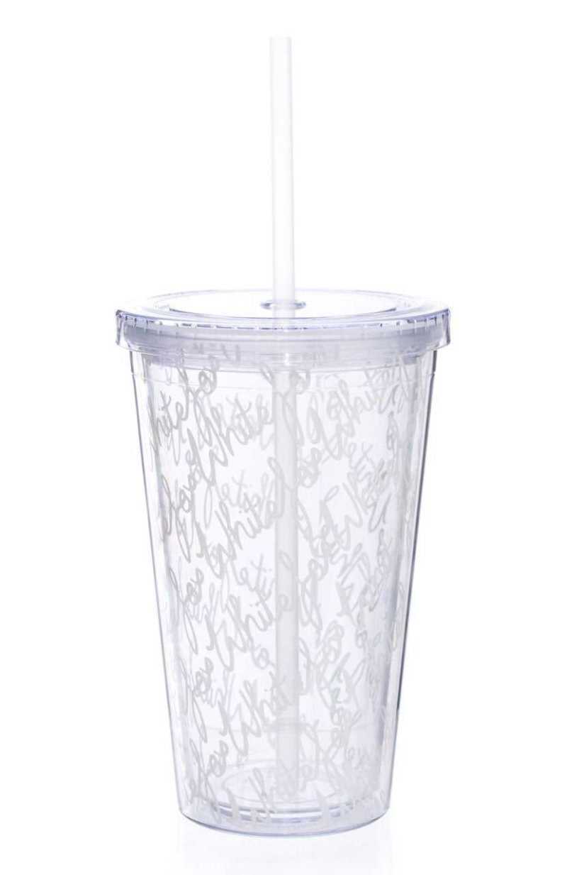 White Fox Drink It Up Tumbler Clear/White | HOULKZ-016