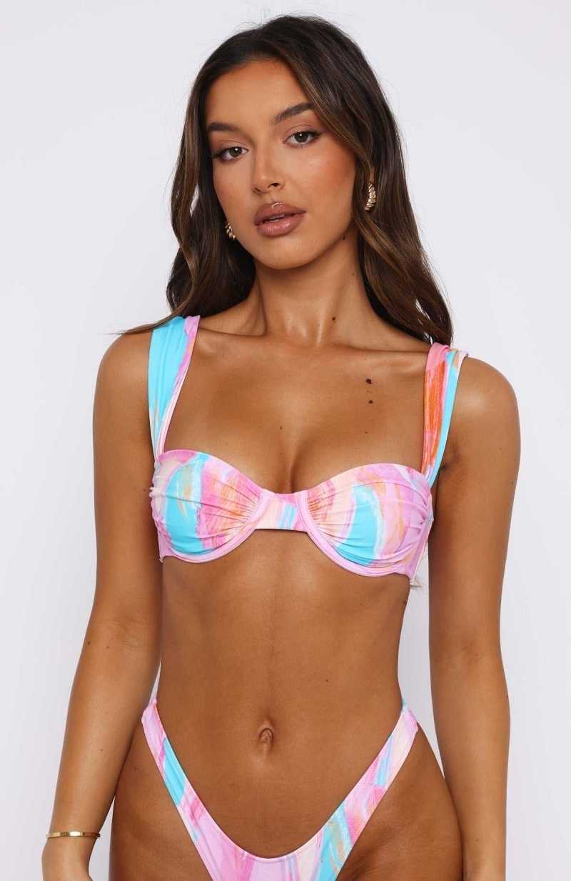 White Fox Elouera Bikini Top Pastel Dreams | WPSTLQ-403