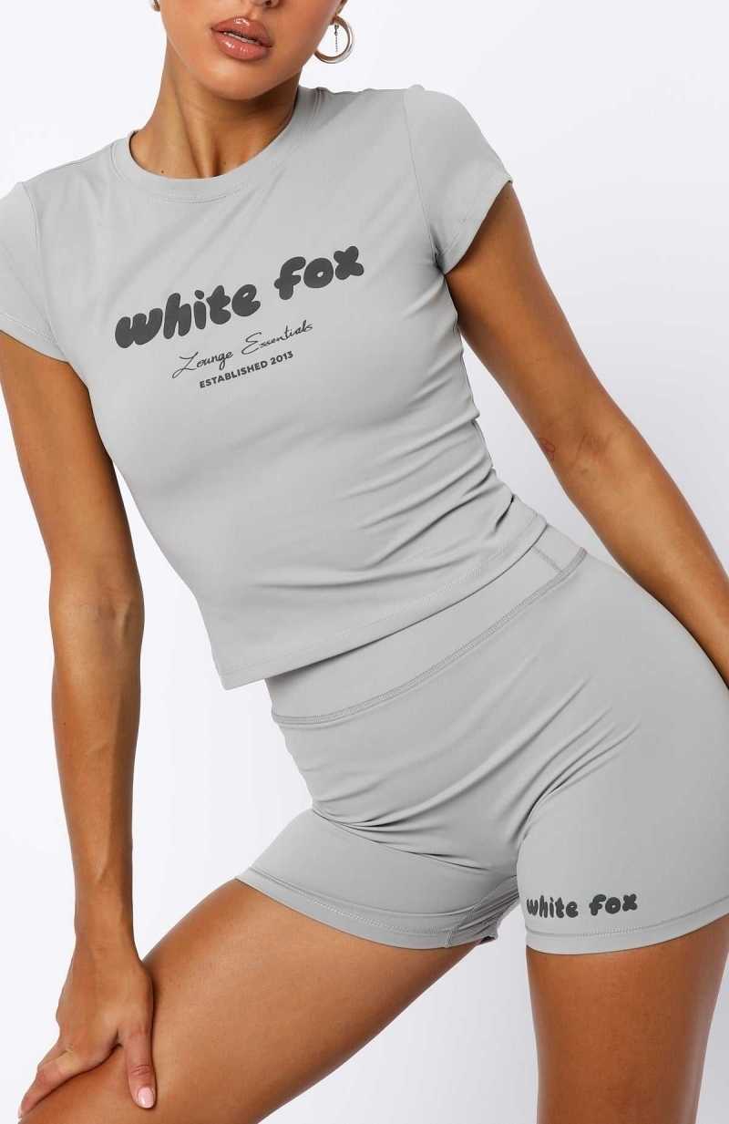 White Fox Era 8 Baby Tee Mist | BFZTAH-518