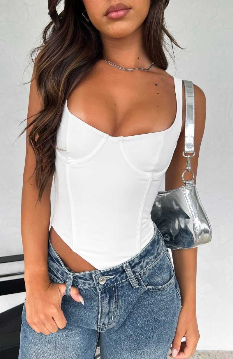 White Fox Forever Feels Bustier White | XUWHMO-680