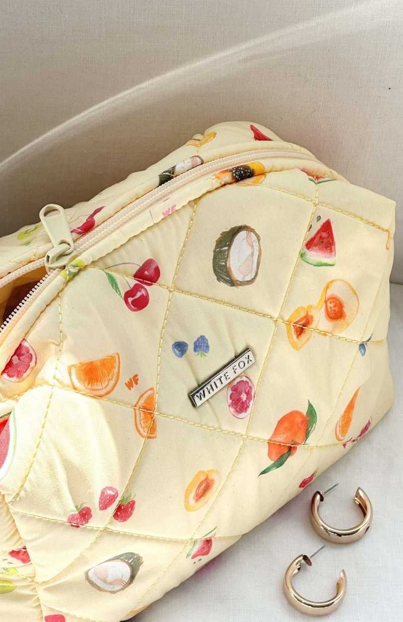 White Fox Getting Ready Cosmetic Bag Fruit Salad | FQKNPC-581