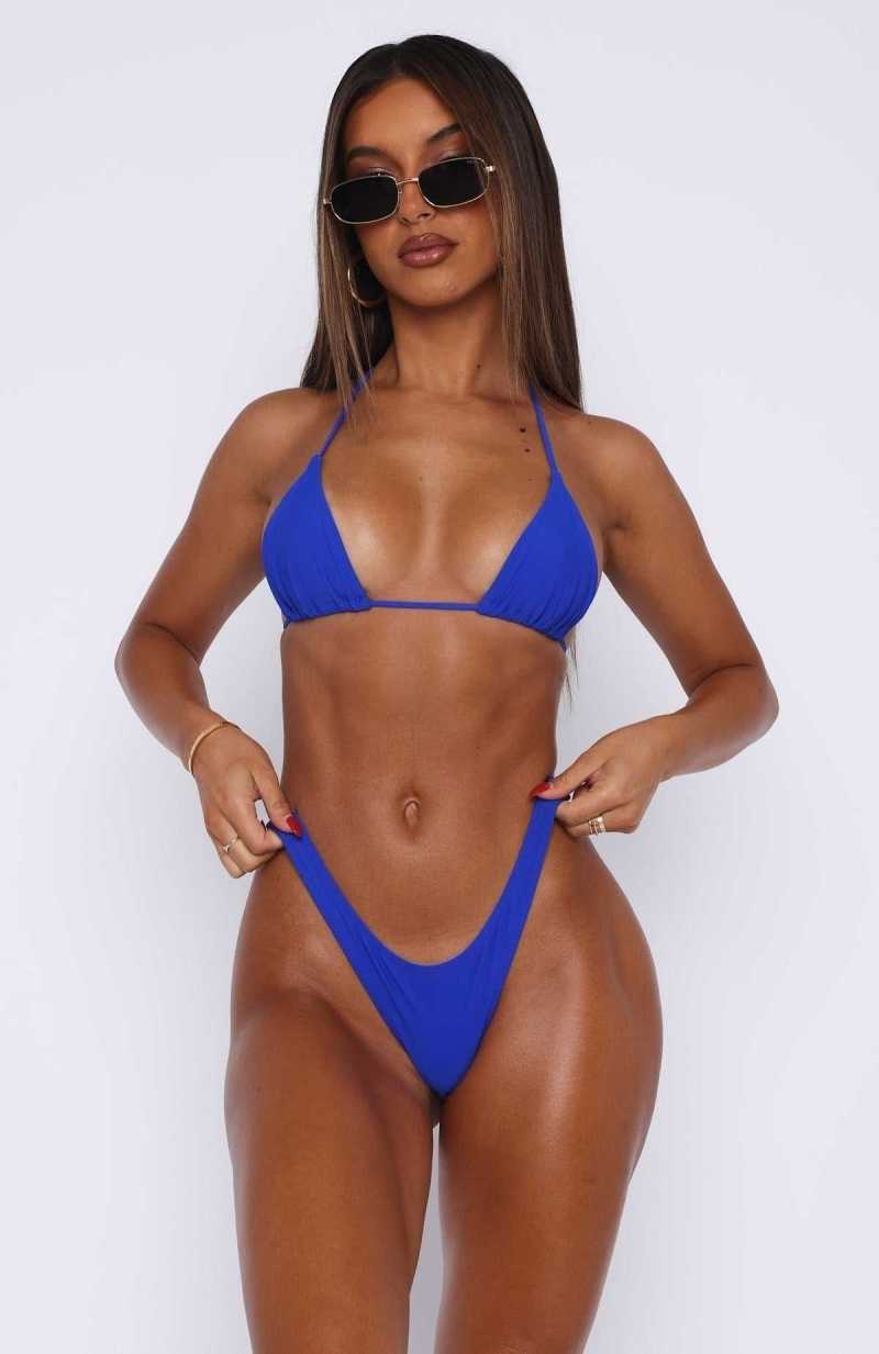 White Fox Golden Hour Bikini Top Cobalt | NFBKXC-321