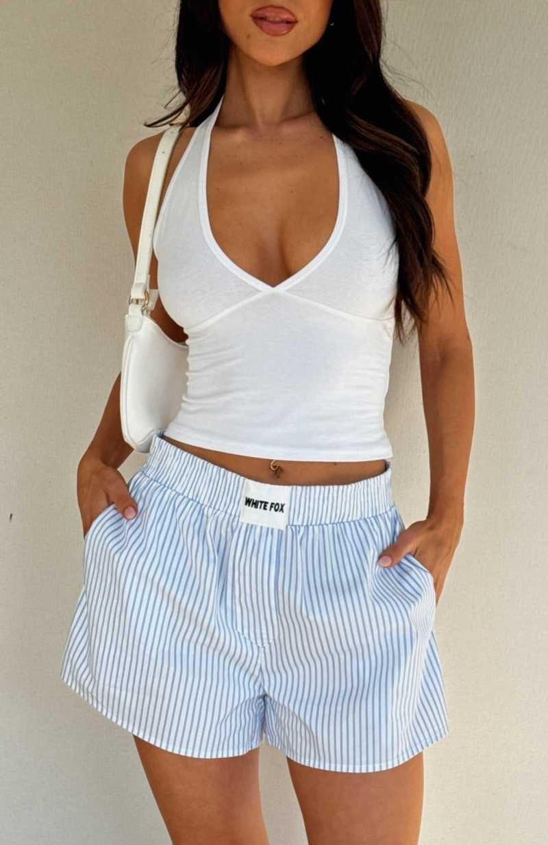 White Fox Have To Getaway Halter Top White | WTGEQD-785