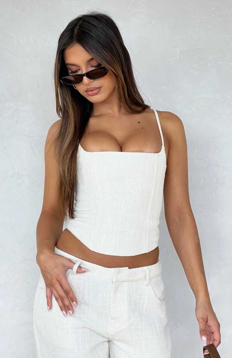 White Fox Head Rush Bustier Cream | GCBWJT-741