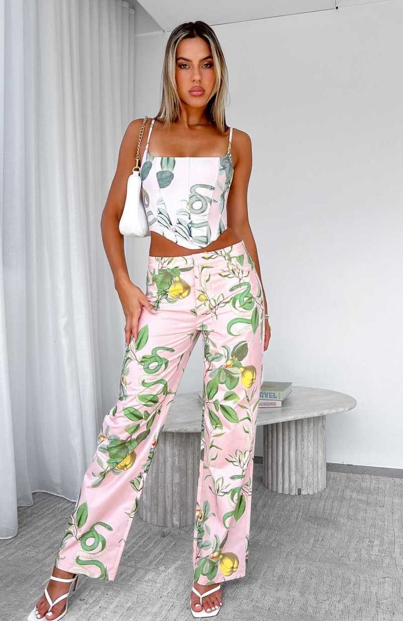 White Fox Here To Stay Pants Pink Serpent | GFHCPI-598