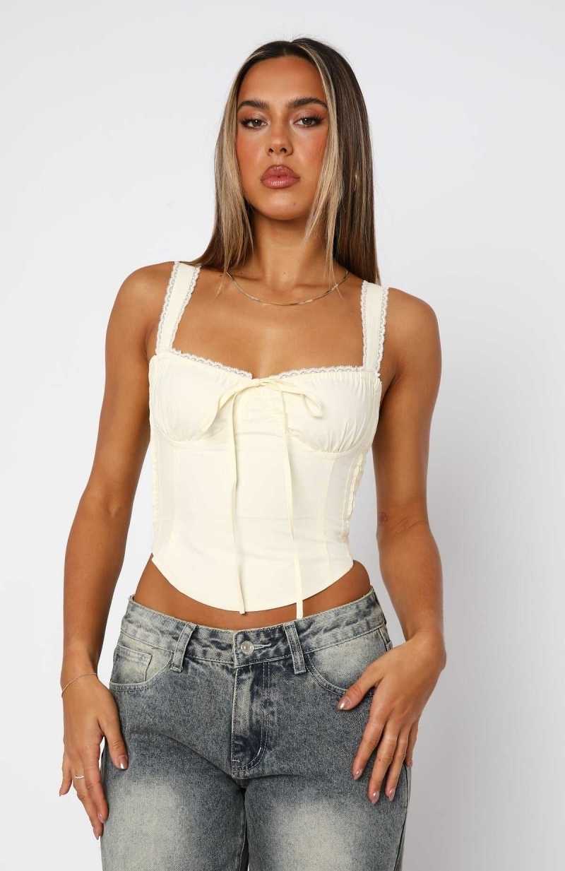 White Fox Here With Me Bustier Cream | USRDHW-482