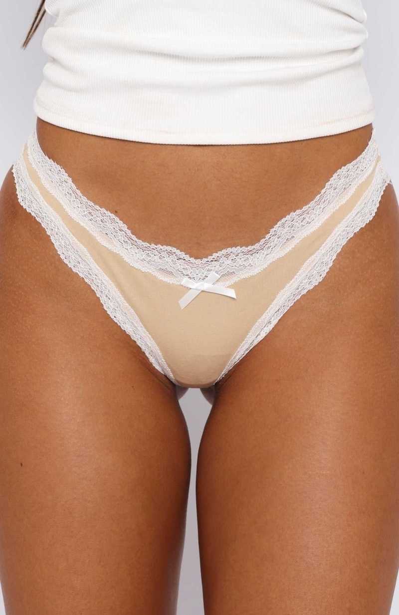 White Fox Honeybee 3-Pack Underwear Set Neutrals | IECMYP-693