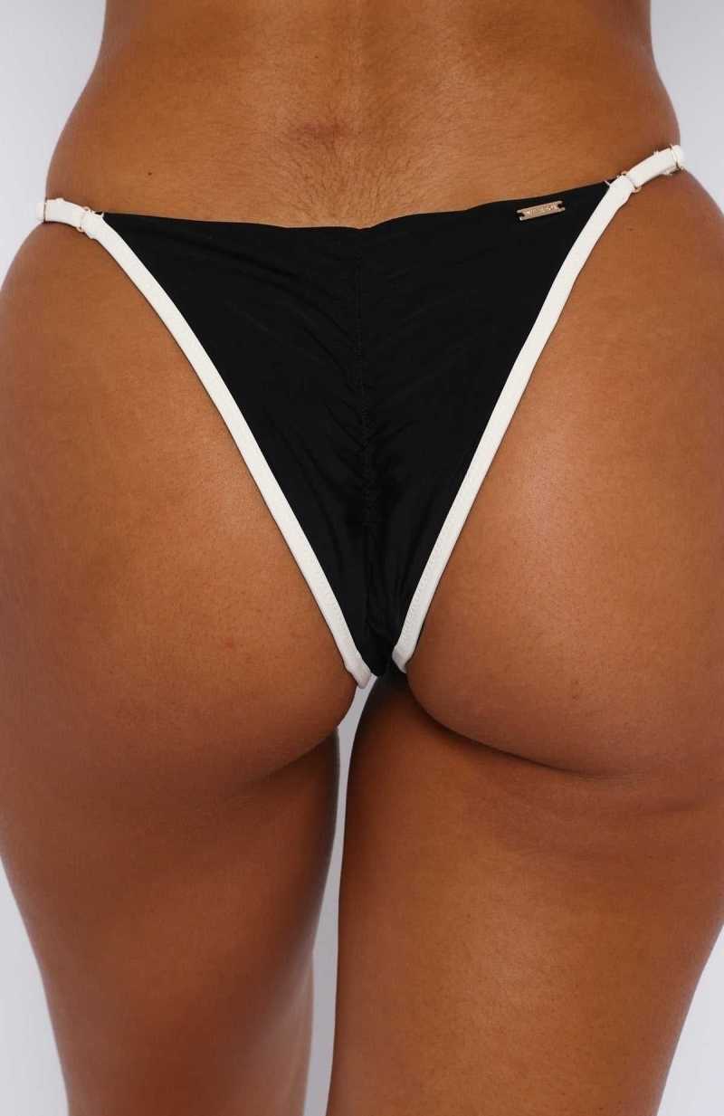 White Fox Hvar Bottoms Black/White | VIFAON-693