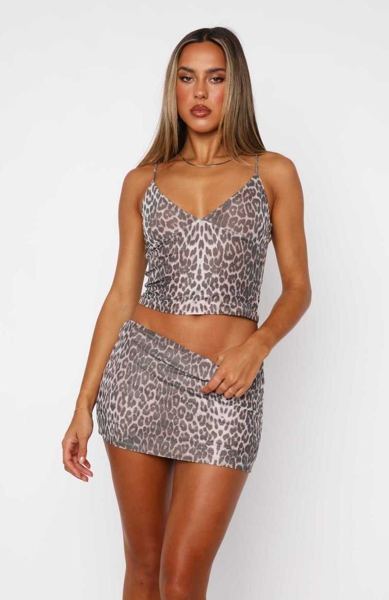 White Fox I Don't Mind Top Leopard | MEXGJS-615