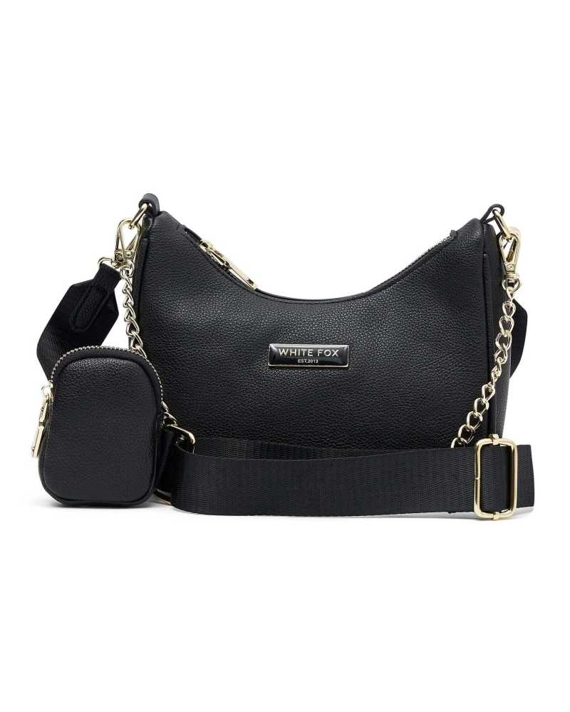 White Fox Keep Showing Off Bag Black PU | WBKFME-653