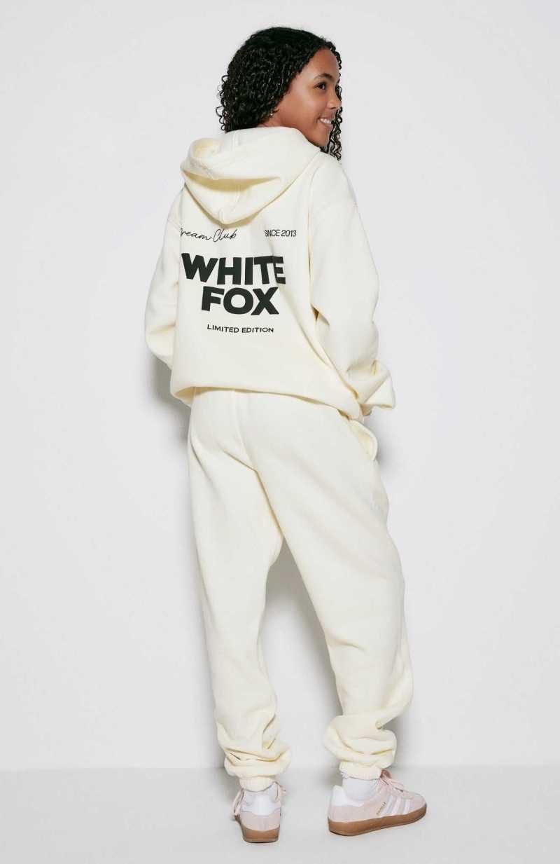 White Fox Keeping It Simple Sweatpants Cream | PCVSTL-082