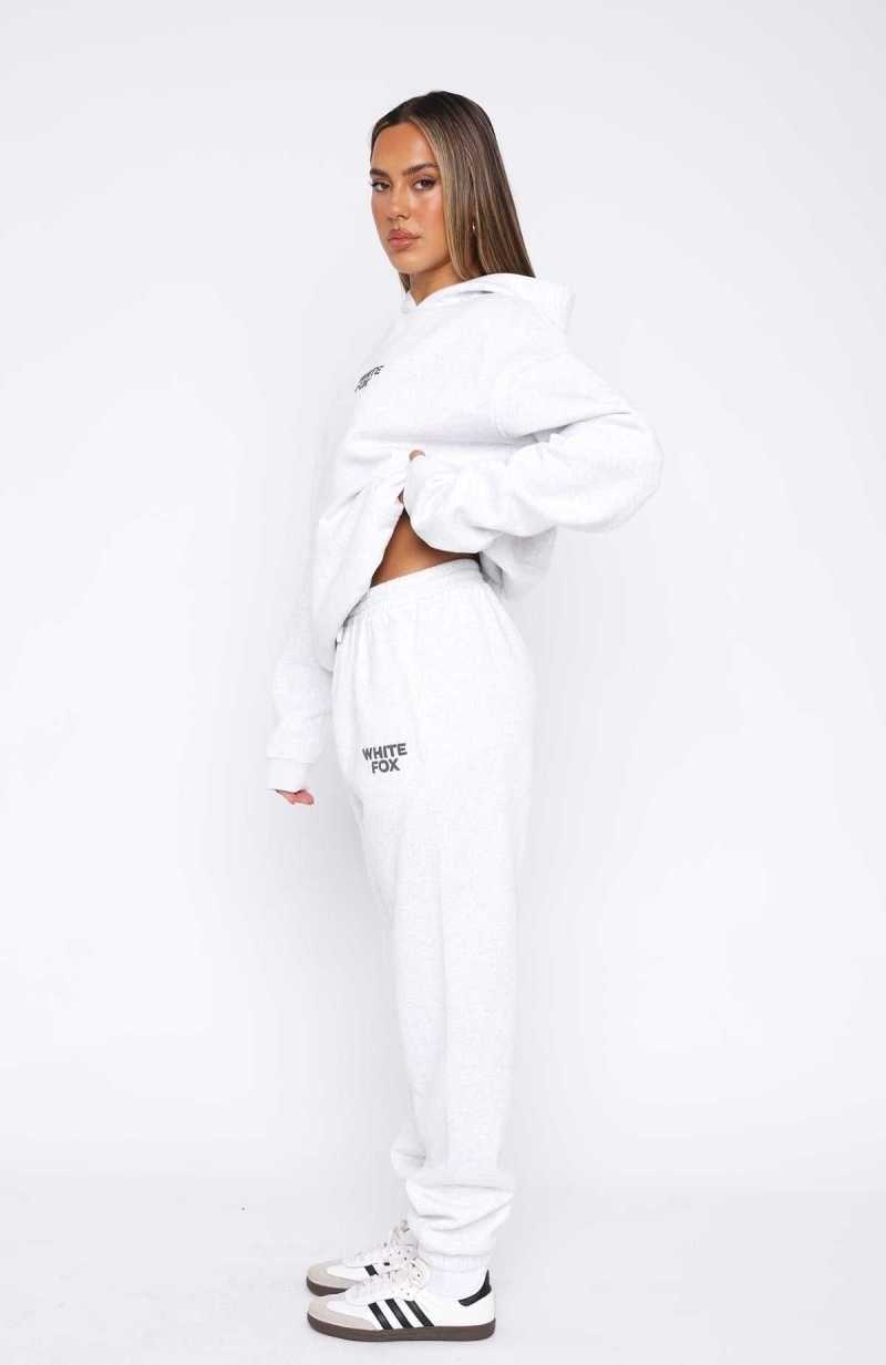 White Fox Keeping It Simple Sweatpants Grey Marle | OFXQAI-718