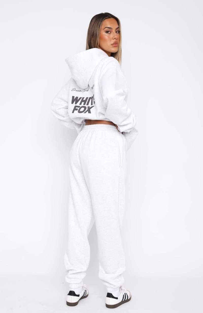 White Fox Keeping It Simple Sweatpants Grey Marle | OFXQAI-718