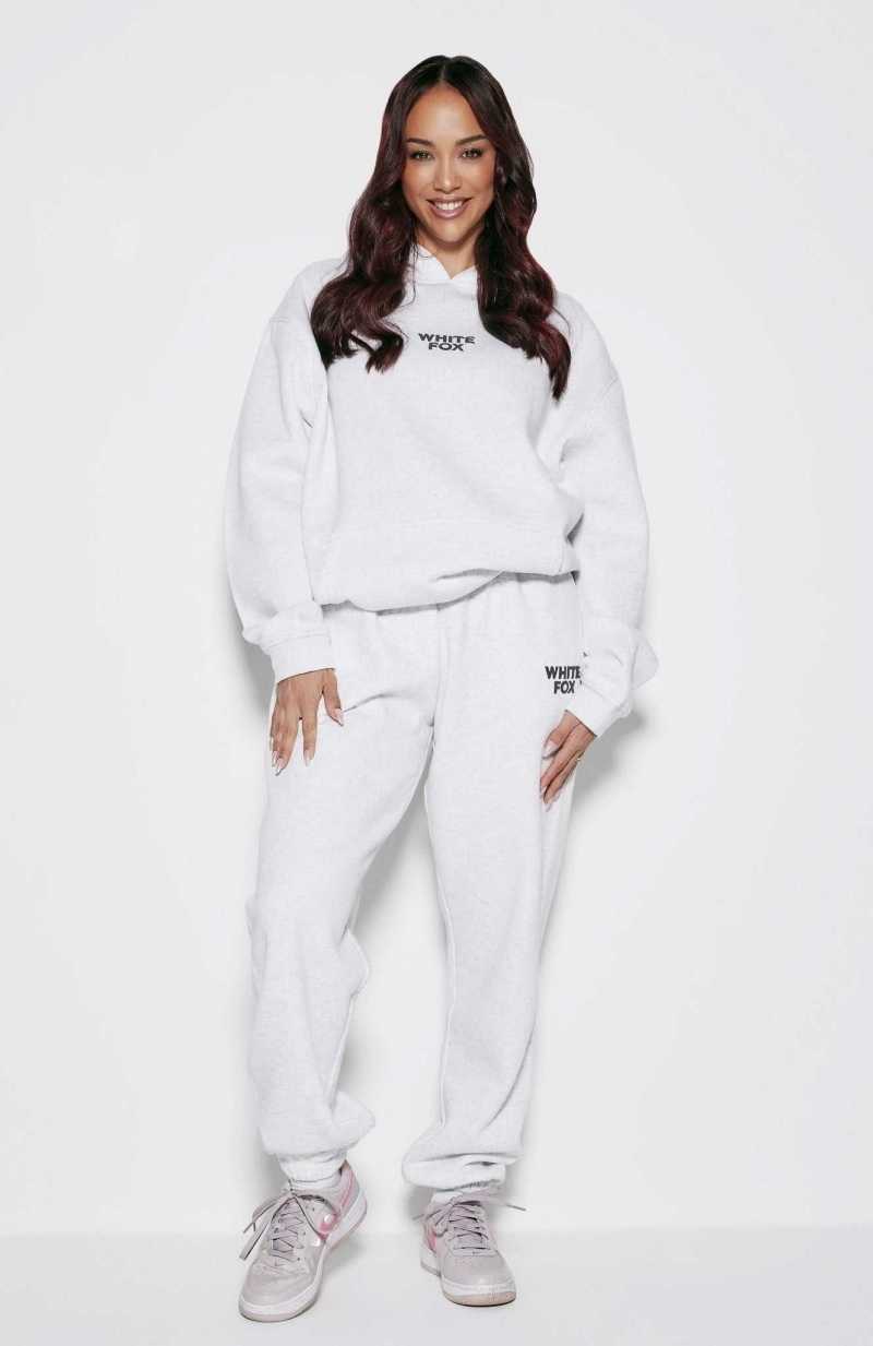 White Fox Keeping It Simple Sweatpants Grey Marle | OFXQAI-718