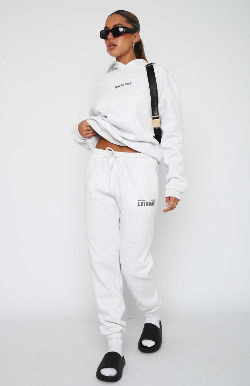 White Fox Leisure Series Sweatpants Glacier Grey | RTBWIZ-583