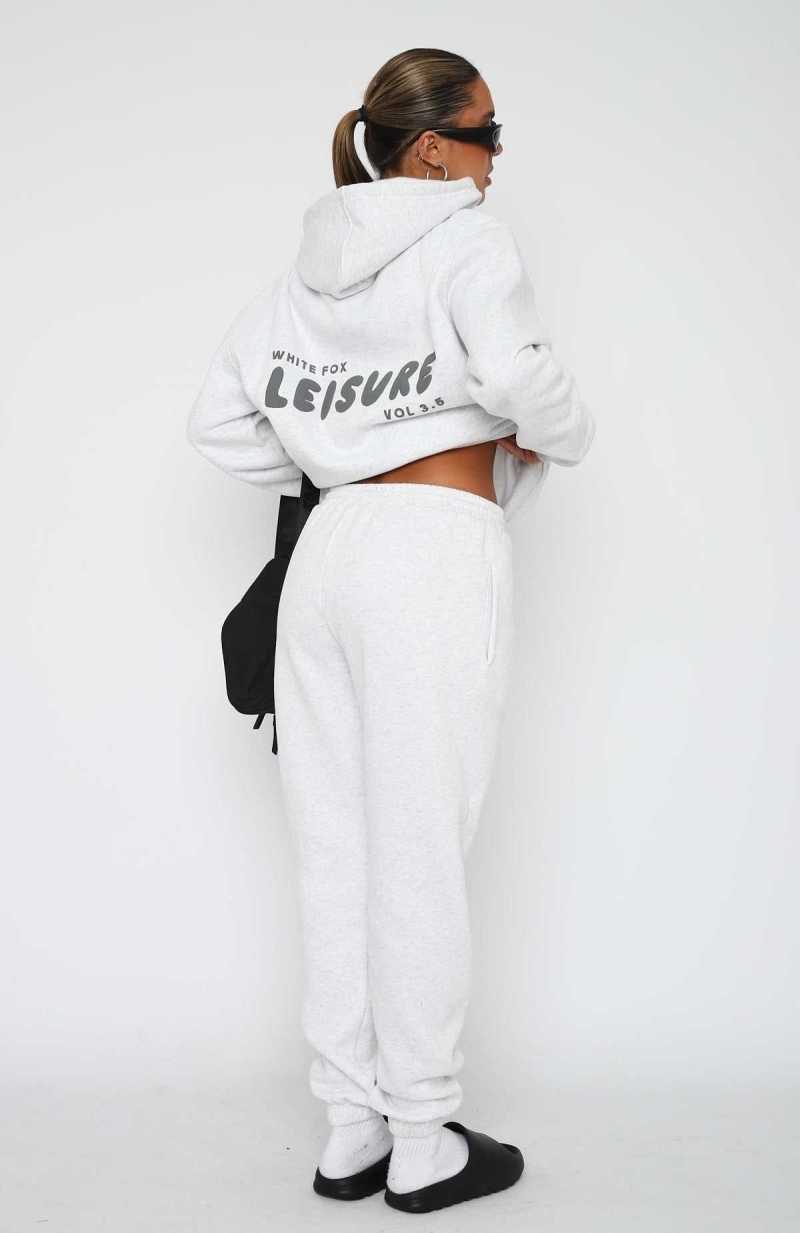 White Fox Leisure Series Sweatpants Glacier Grey | RTBWIZ-583