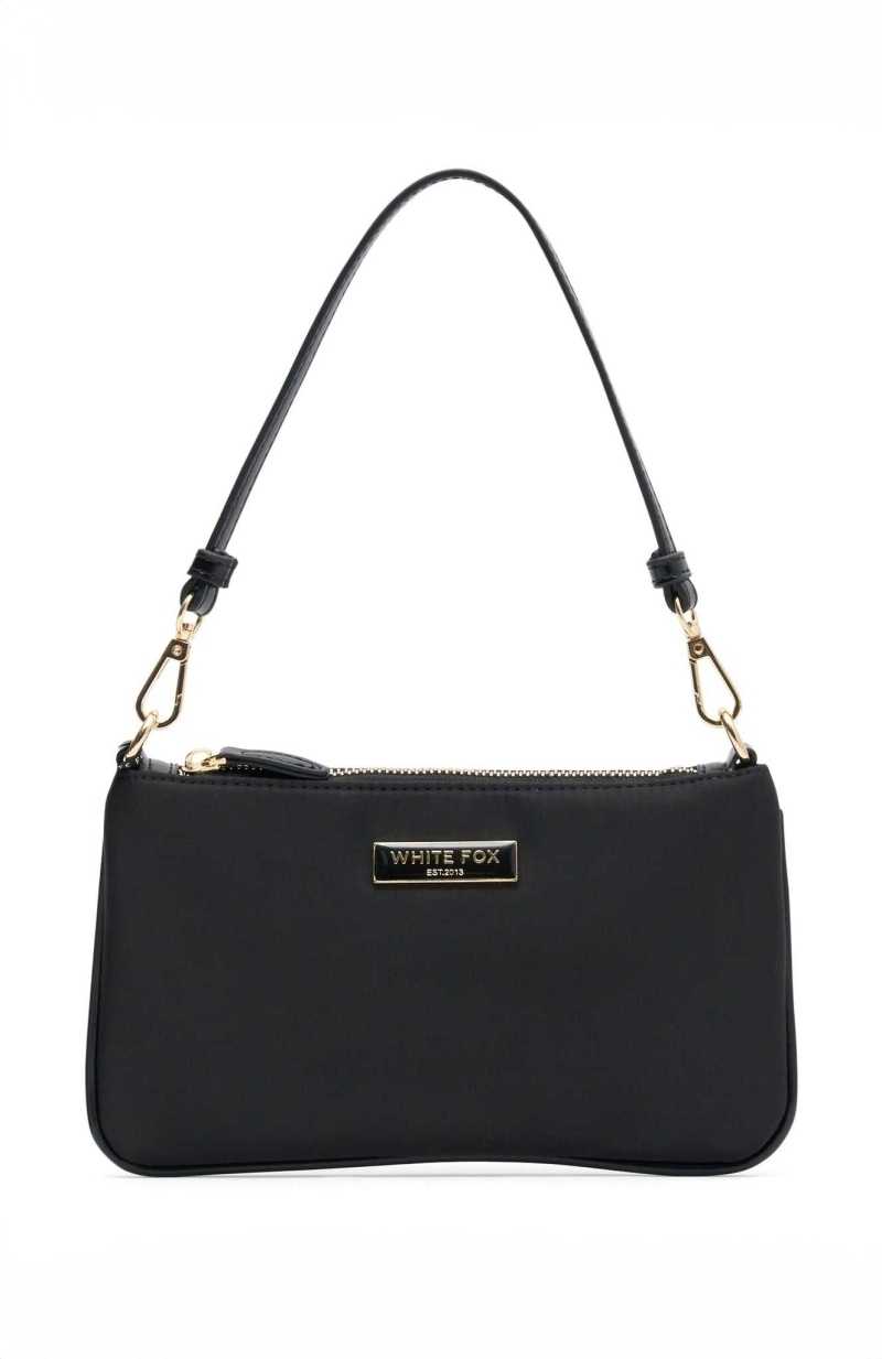 White Fox Levelled Up Shoulder Bag Black | GZFORY-592