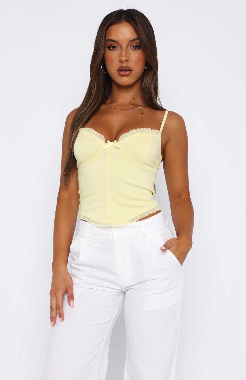 White Fox Lost In Translation Bustier Lemon | AKLWVO-597