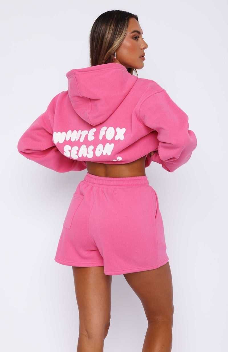 White Fox Main Season Lounge Shorts Hot Pink | ILTWJC-451